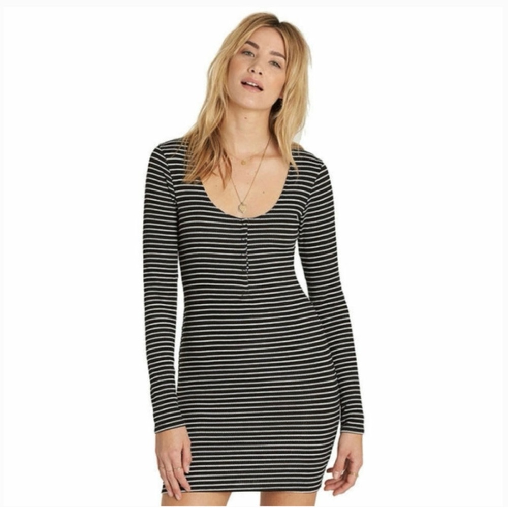 Billabong Monochrome Striped Knit Top